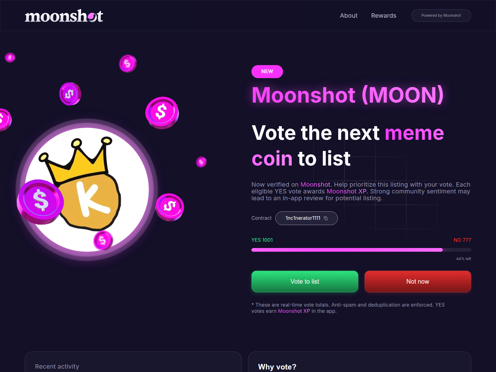 Screenshot of moonshot-toplist.today
