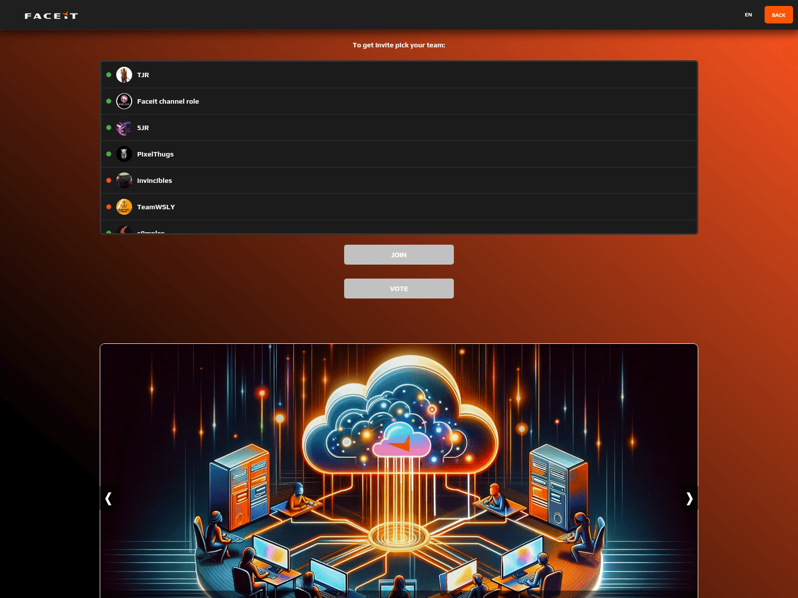 Screenshot of faceit.tw-vertex-club.com
