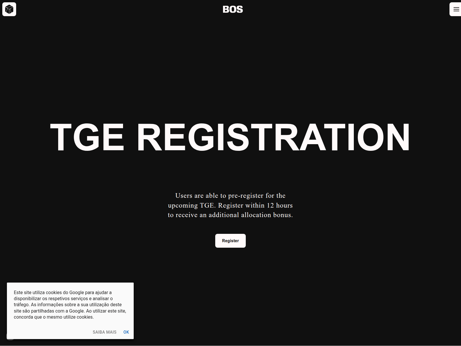 Screenshot of tge-bitcoino.com