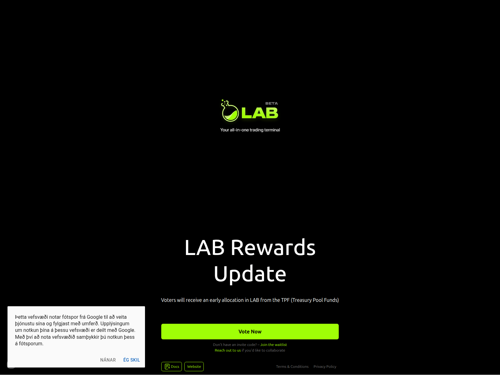 Screenshot of voting-labspro.com