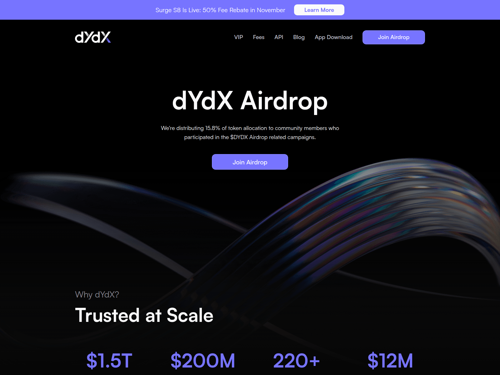 Screenshot of dapp-dydx.xyz