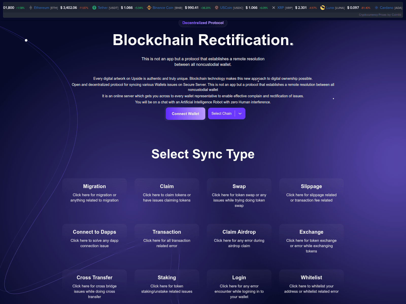 Screenshot of dappnode-claim.pages.dev