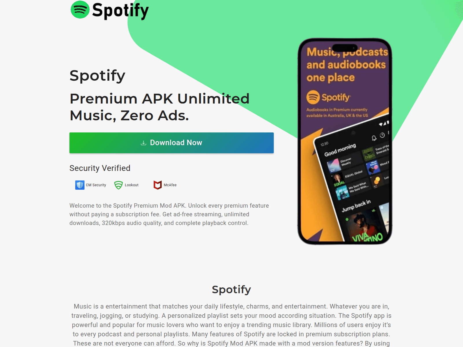 Screenshot of spotifyapk.com.co