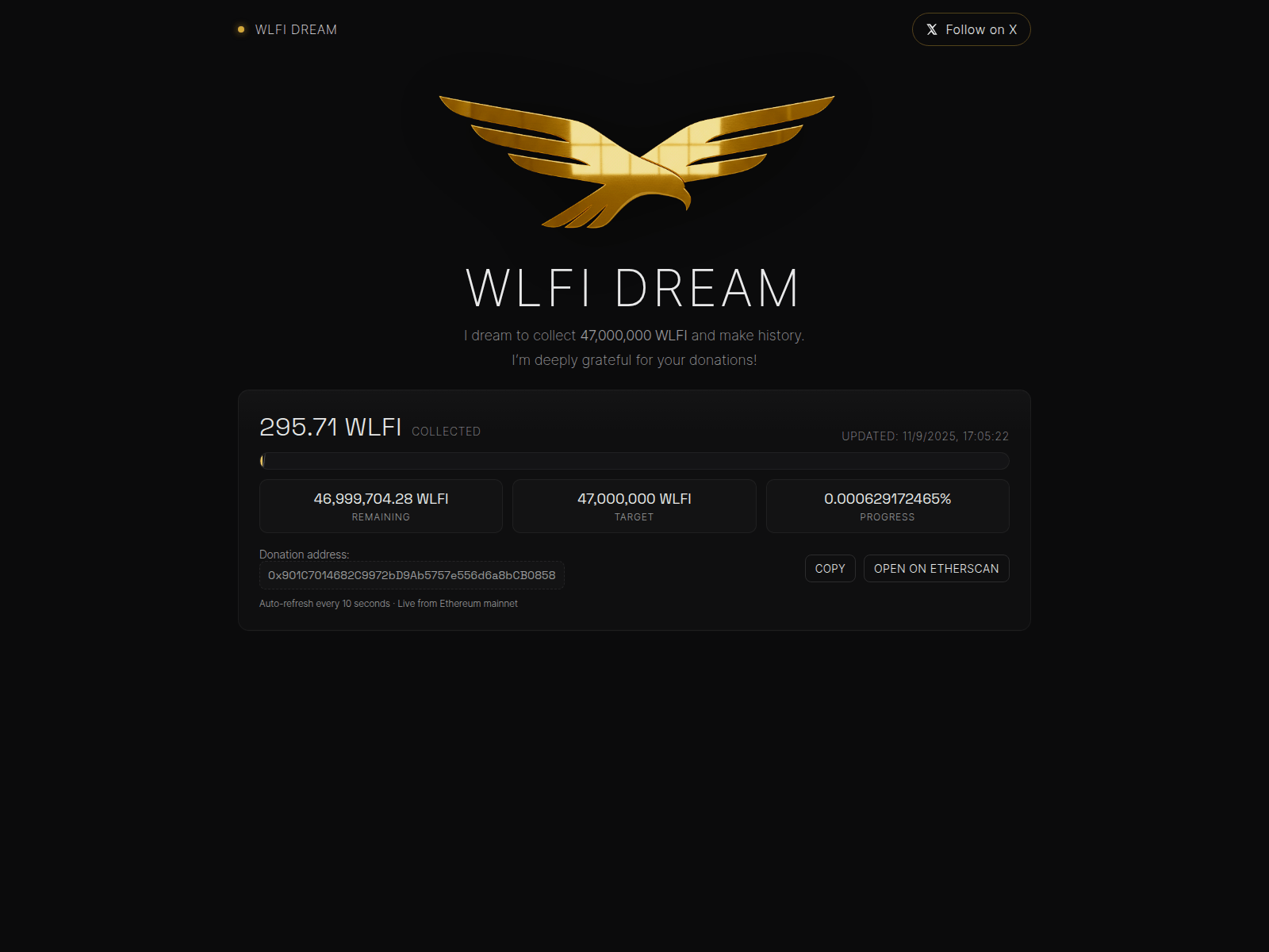 Screenshot of wlfidream.com