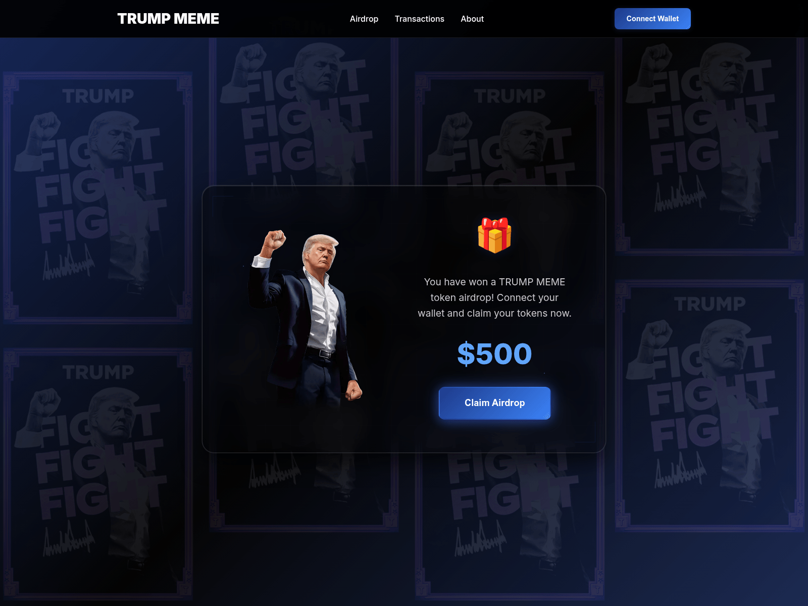 Screenshot of trmpairdrop.tech