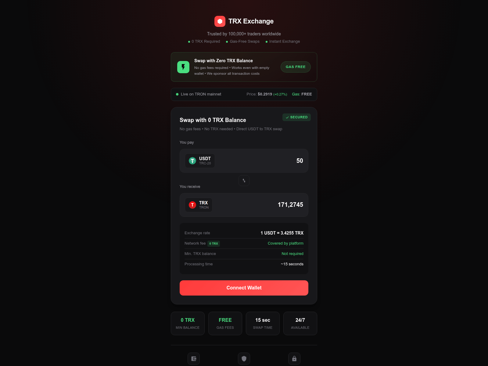 Screenshot of trx-bridge.com