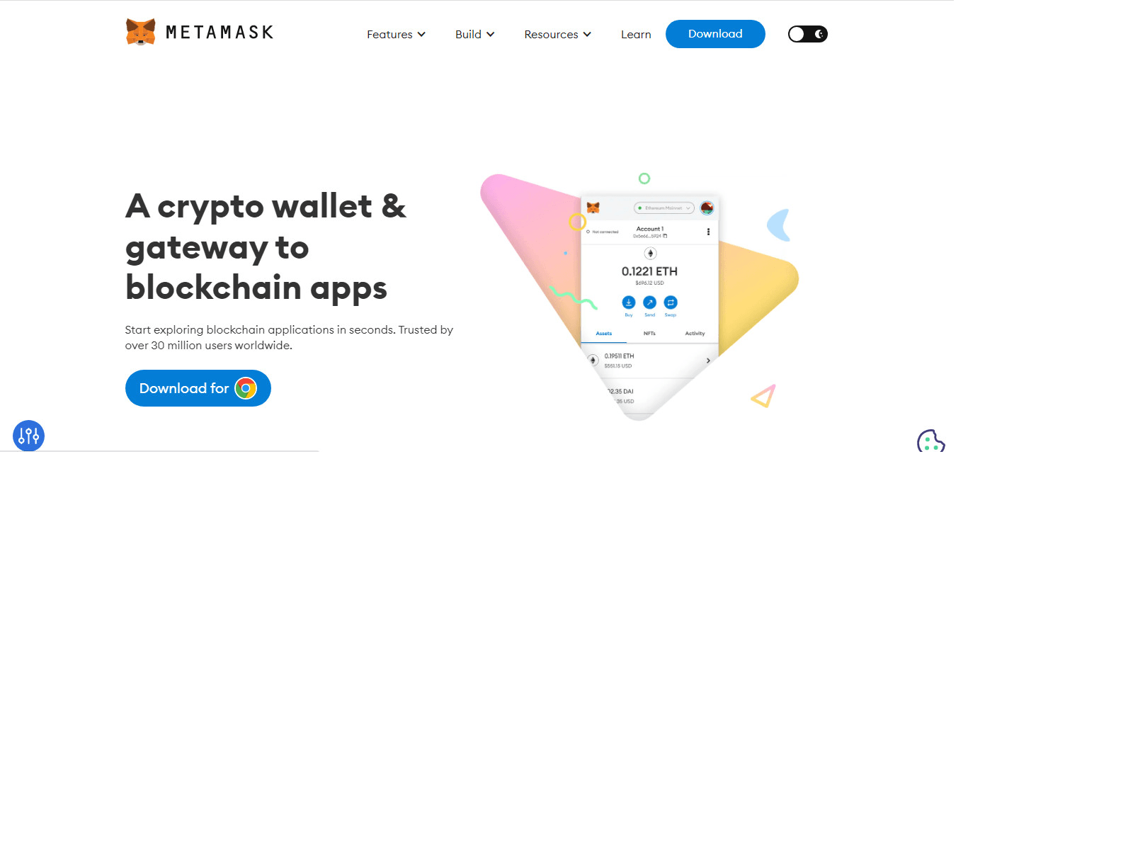 Screenshot of mettamaskcripto-signin.webflow.io
