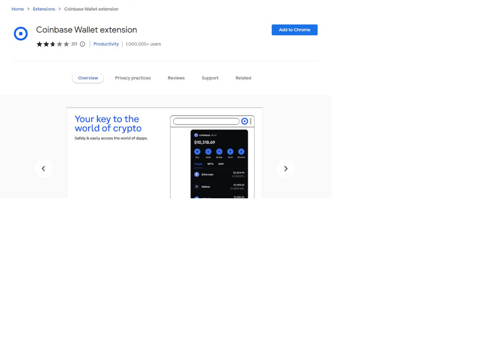 Screenshot of ciuoinbasewalletextensione.webflow.io