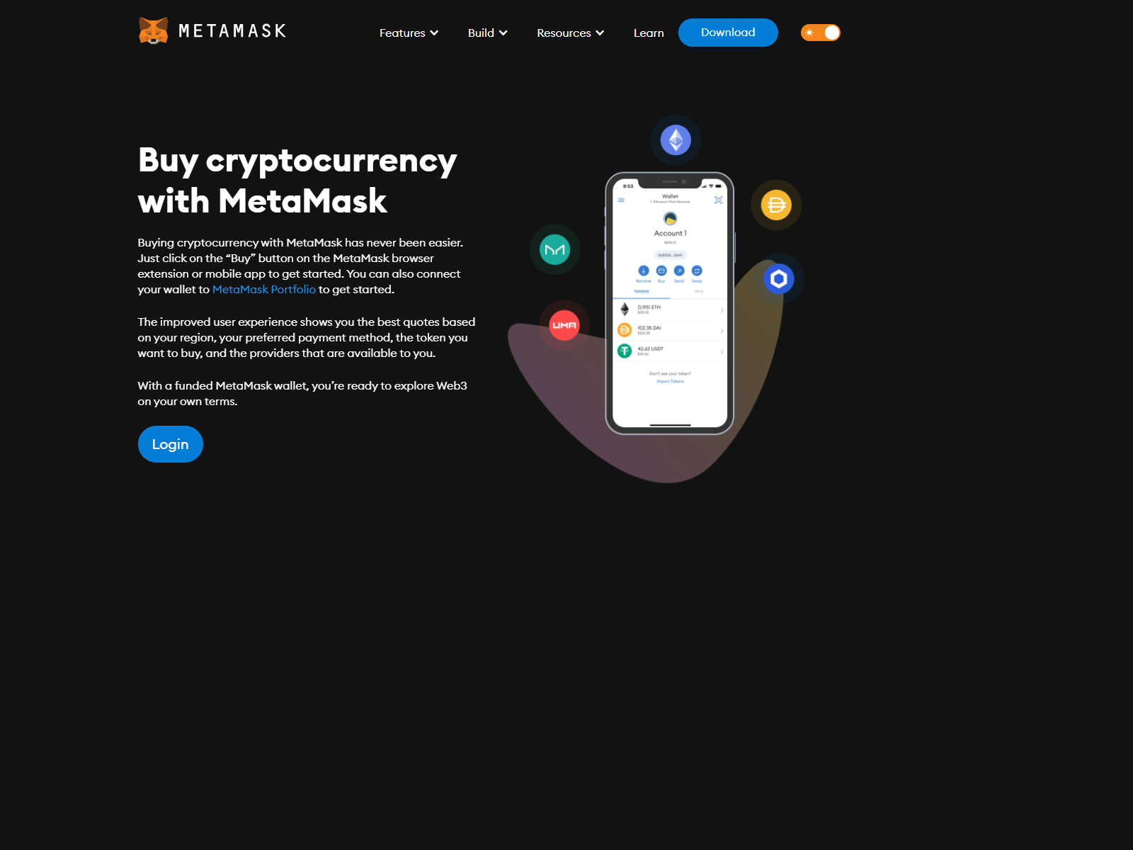 Screenshot of metamaskeclogin.webflow.io