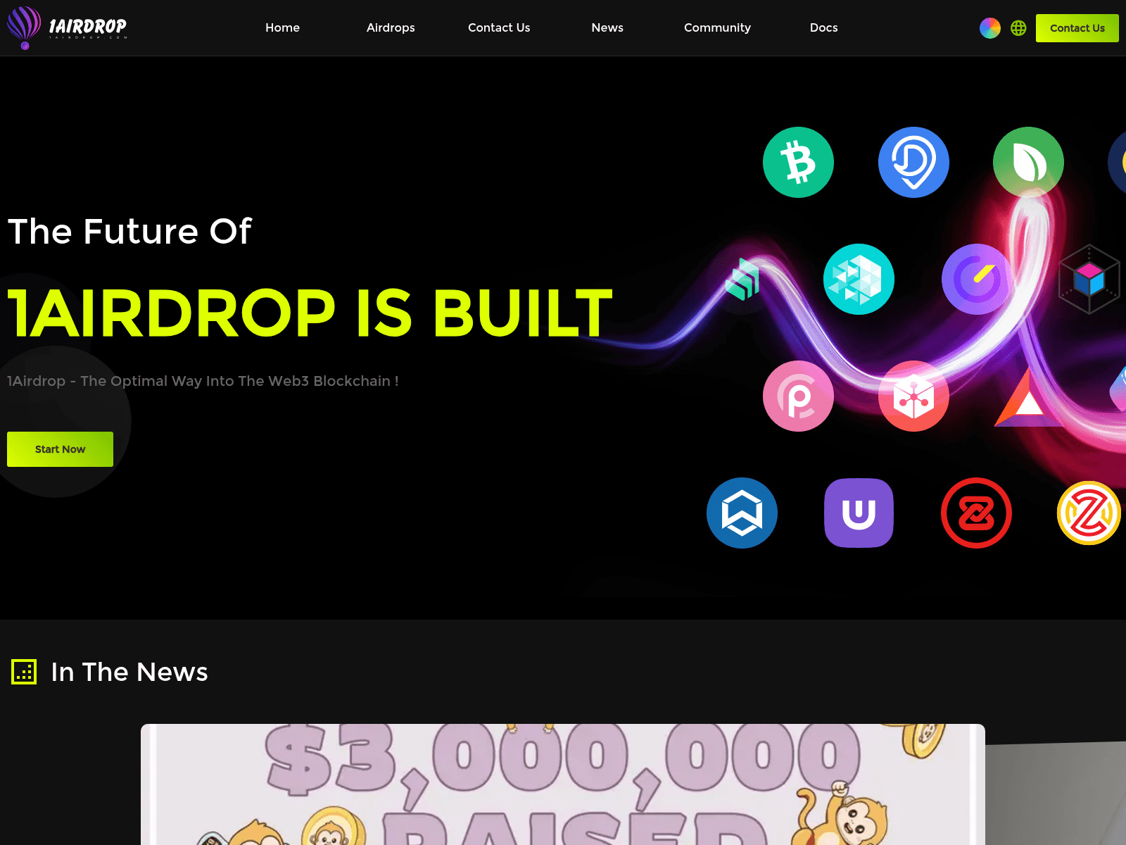 Screenshot of 1airdrop.org