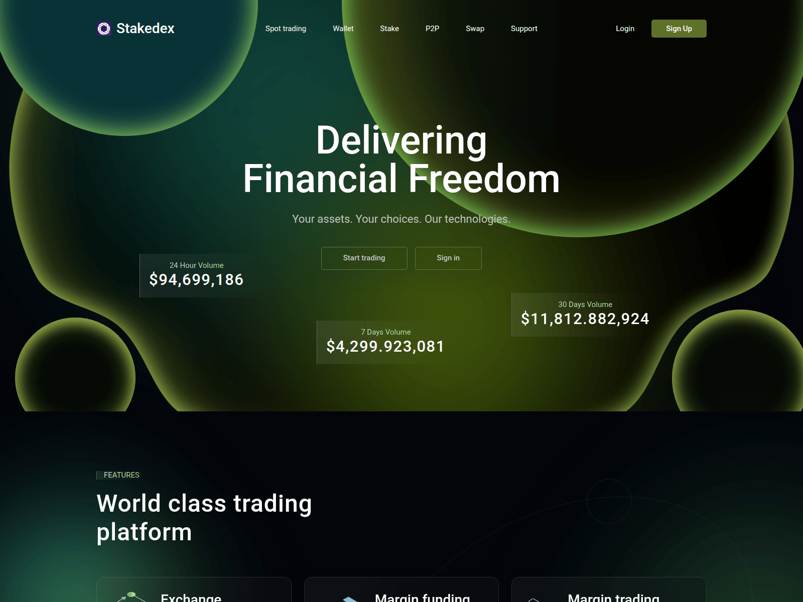Screenshot of stakedex.org