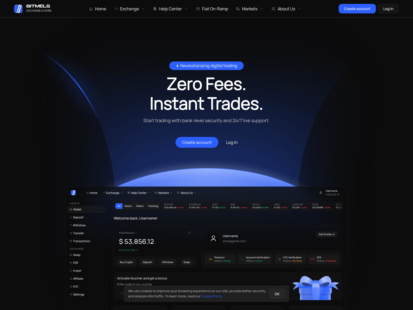 Screenshot of bitmels.com