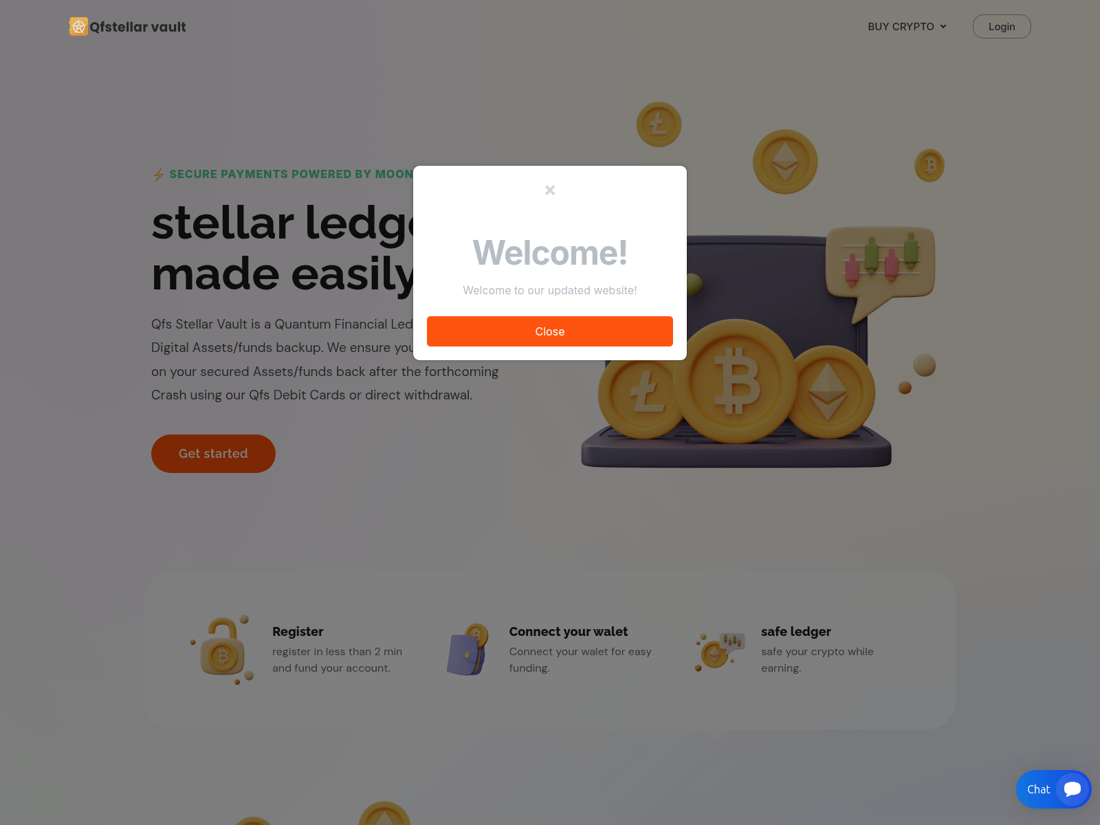 스크린샷 of qfstellarvault.io