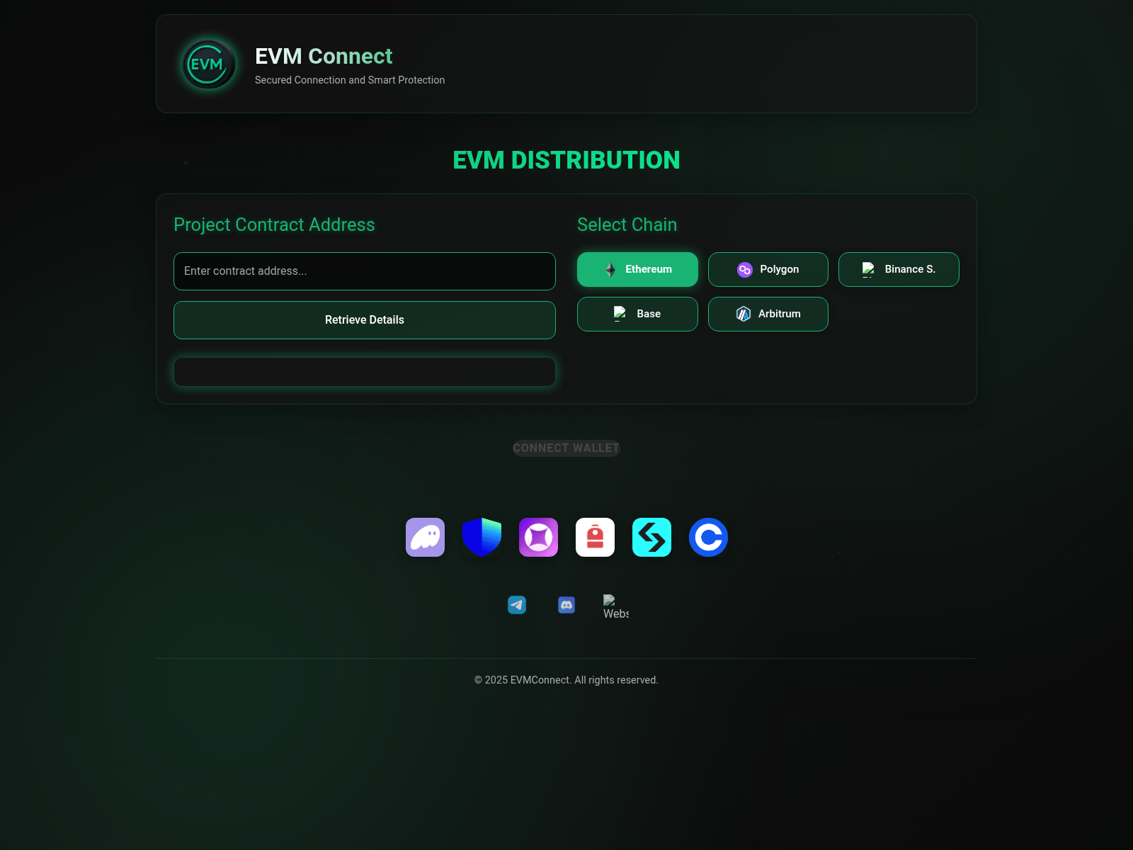 Screenshot of evmconnect.info