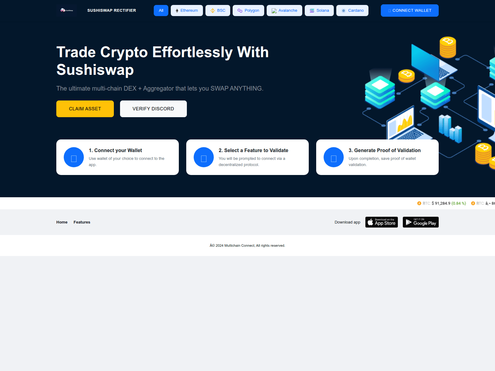 Screenshot of sushiswaprectifier.pro