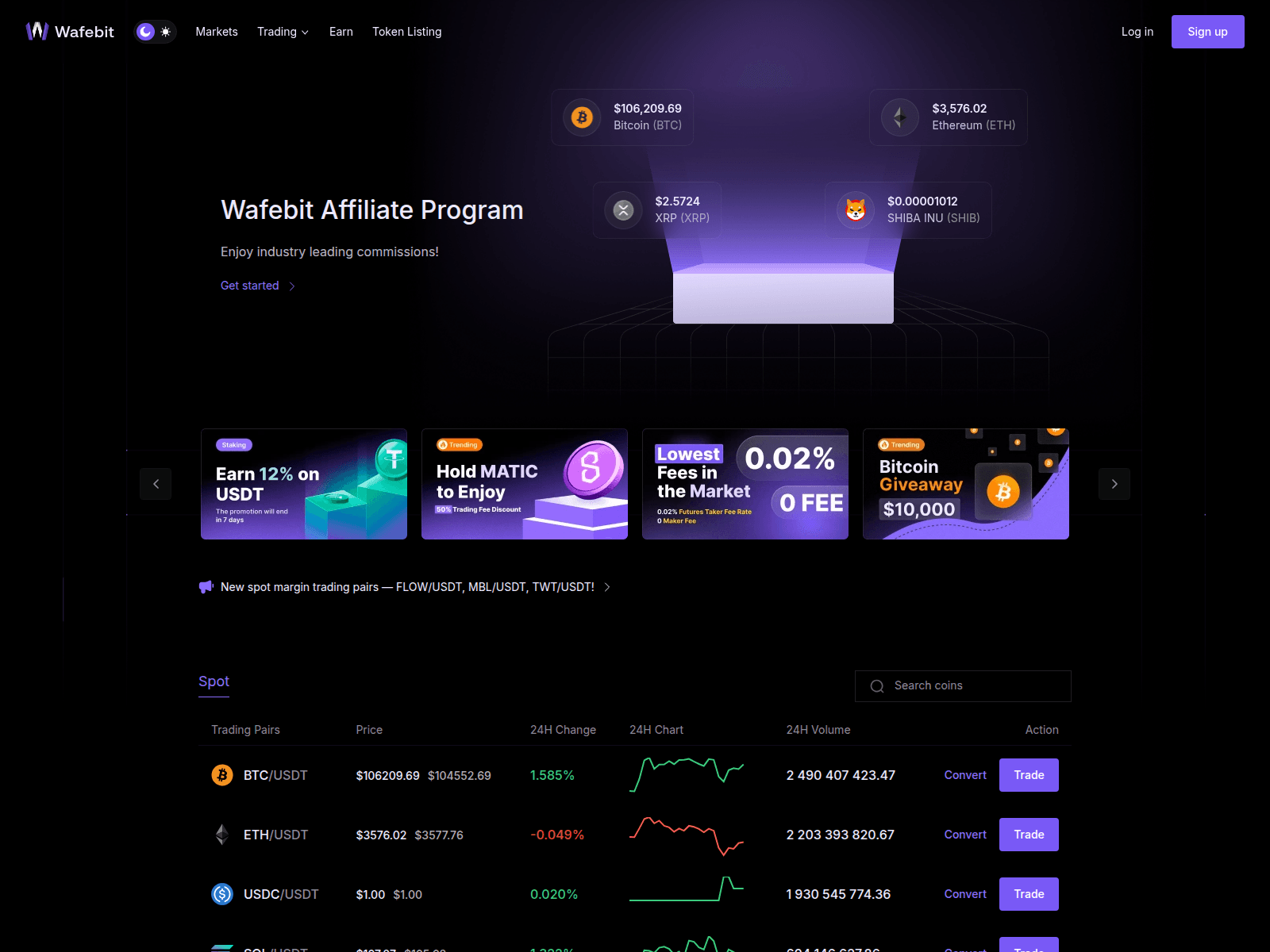 Screenshot of wafebit.com