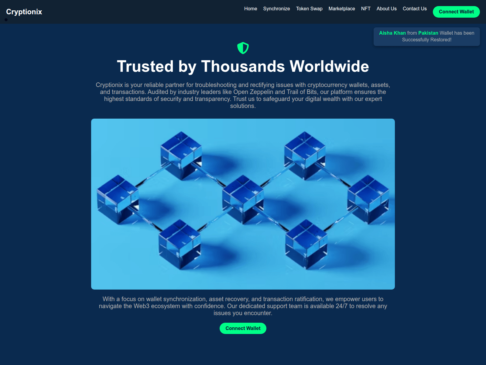 Screenshot of cryptionix.xyz