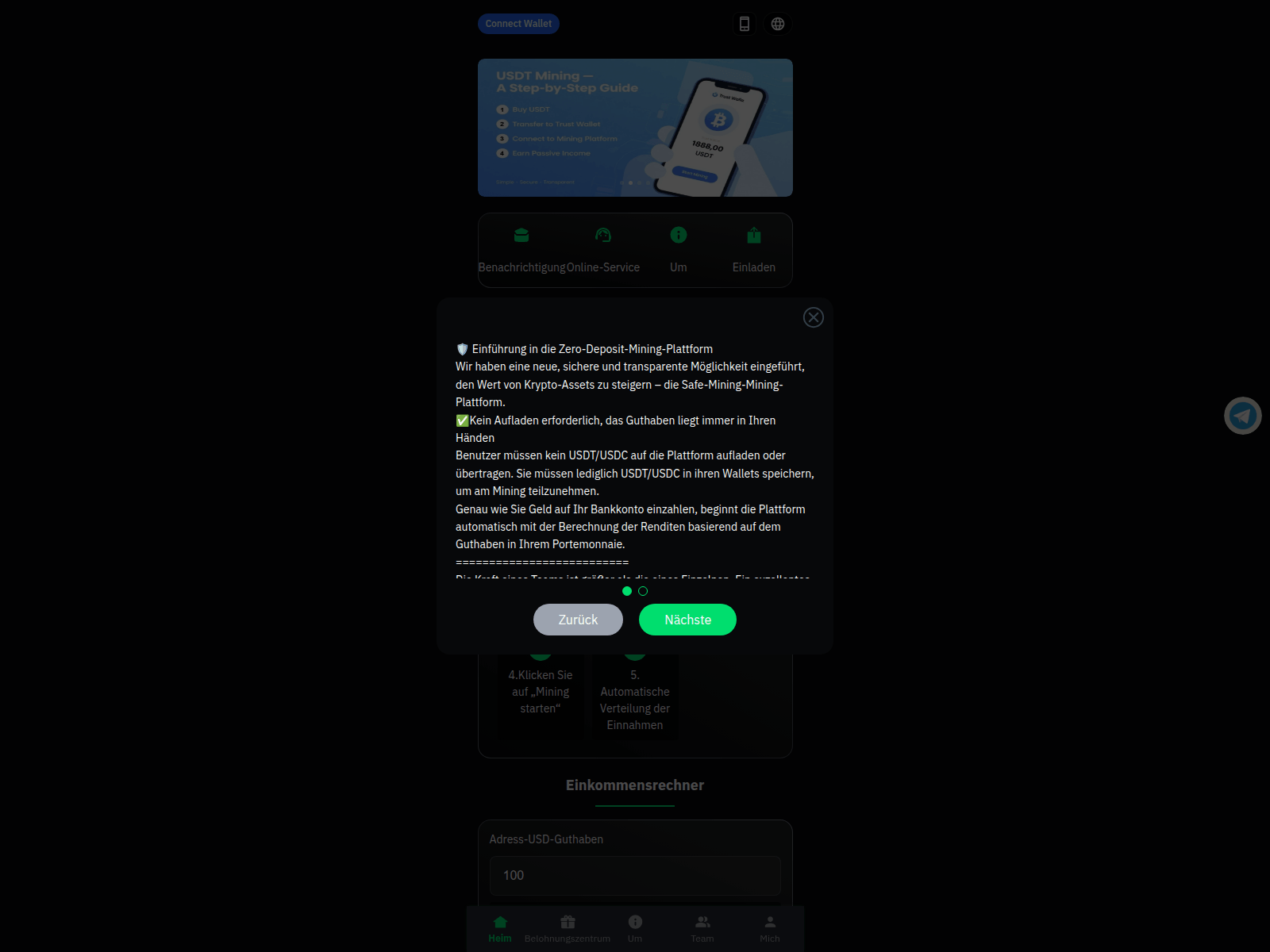 Screenshot of safemining.cc