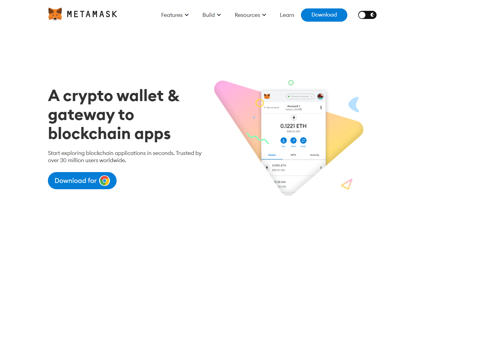 Screenshot of metamaskwllett.webflow.io