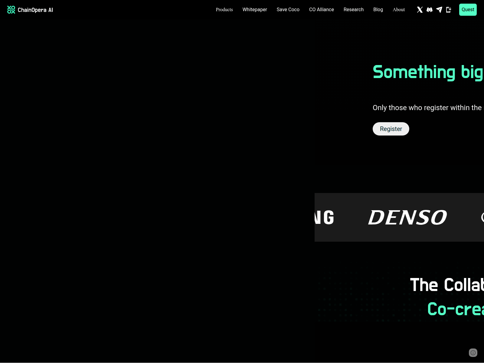 Screenshot of chainopera-register.com