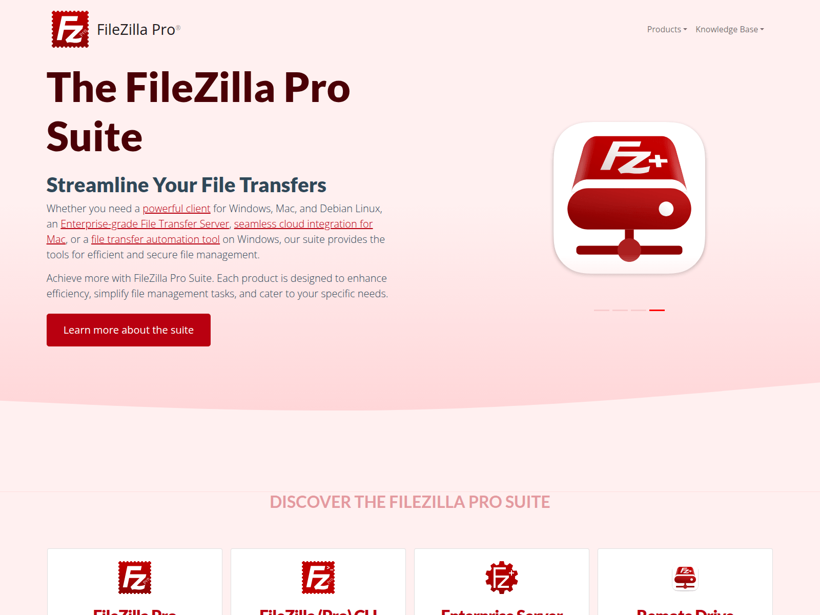 Screenshot of filezillapro.com