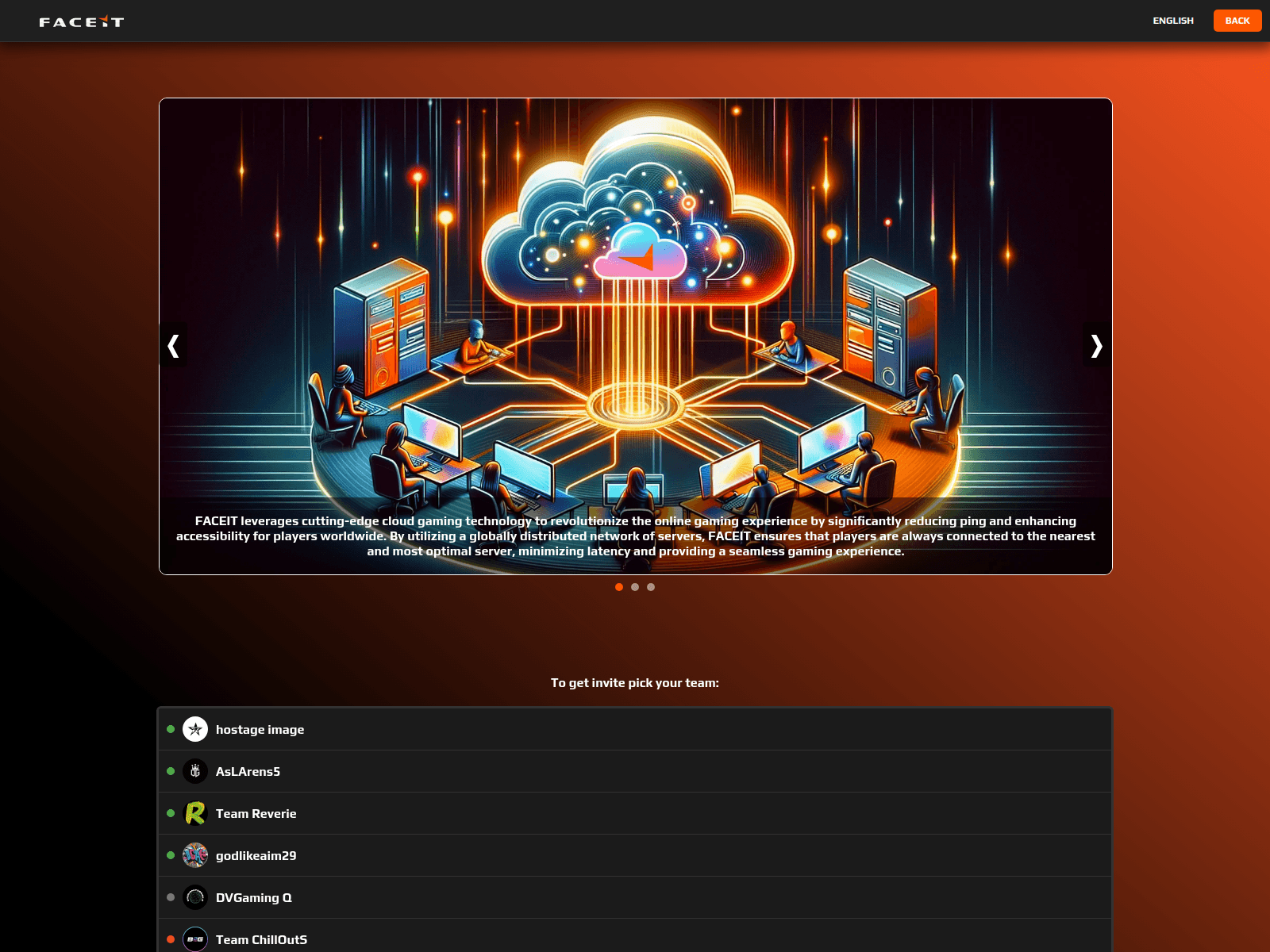 Screenshot of faceit-events.com