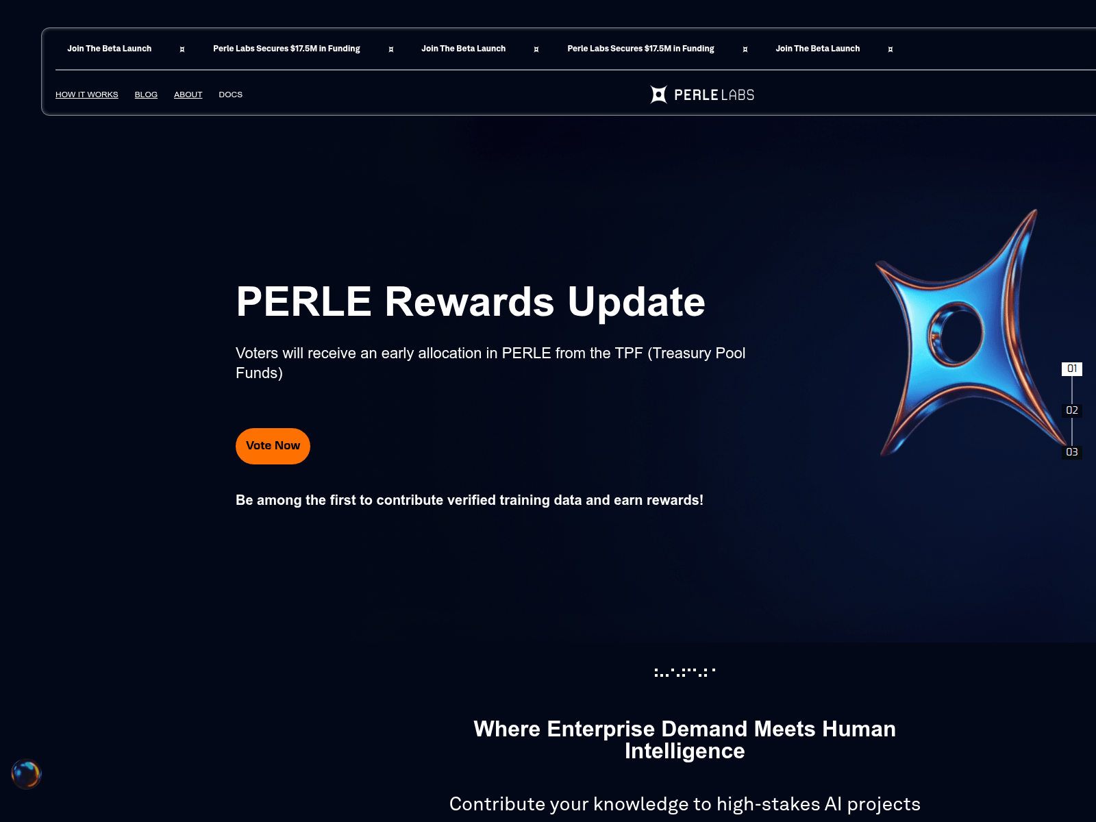Screenshot of vote-perlelabs.com