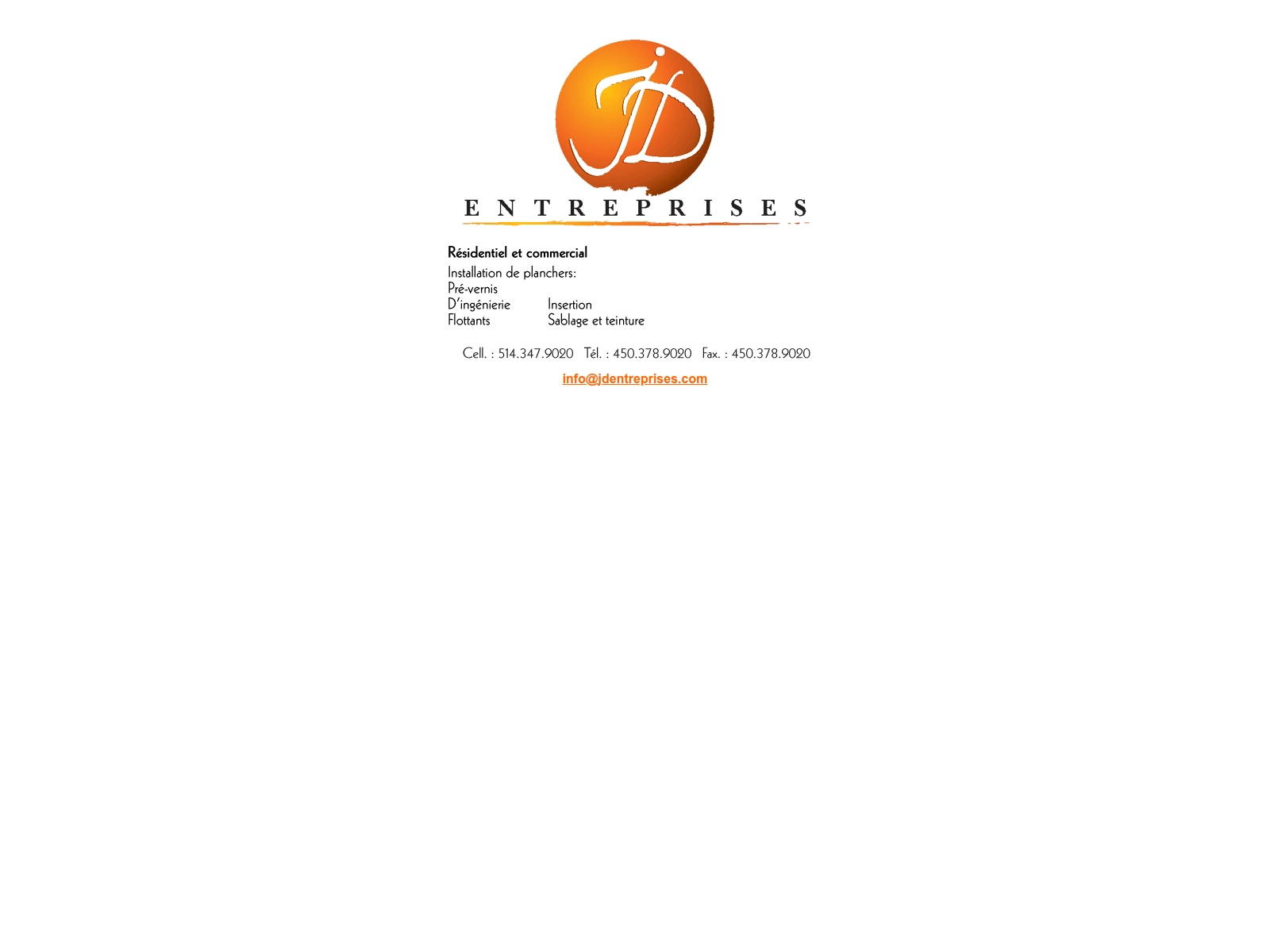 Screenshot of jdentreprises.com