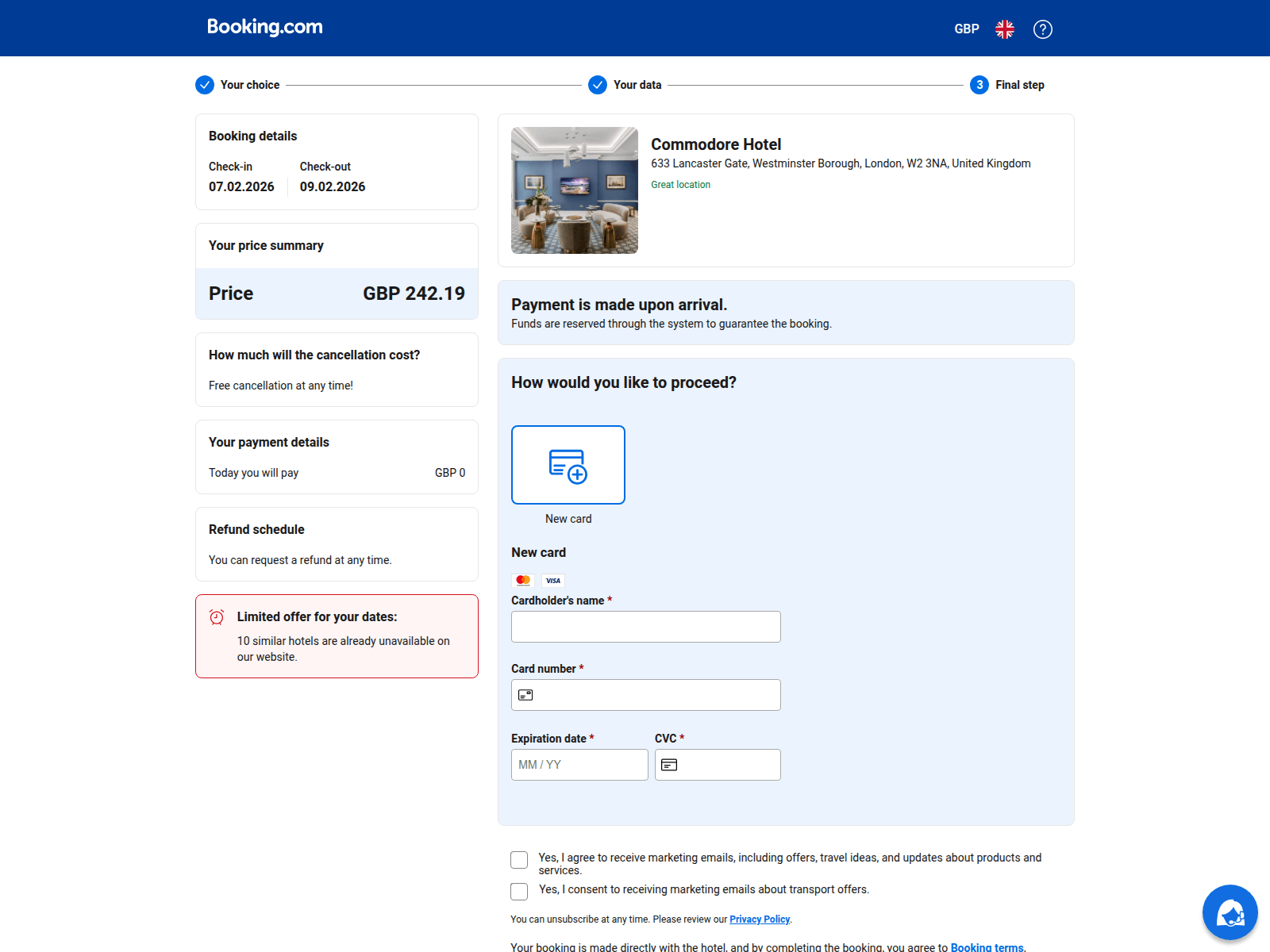 Screenshot of booking.confirmation-id78633.com