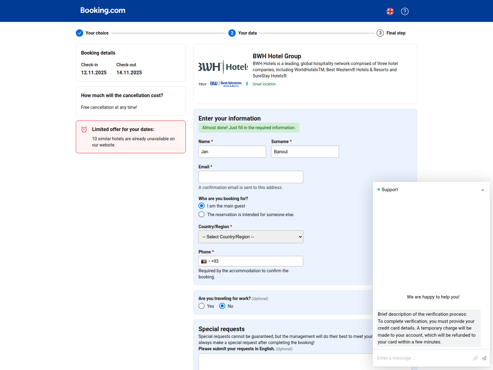 Screenshot of bwhhotel-group-verification698429105.com