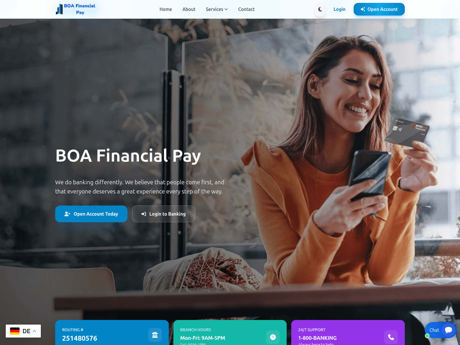 Screenshot of boafinancialpay.com.capitalcreunion.com