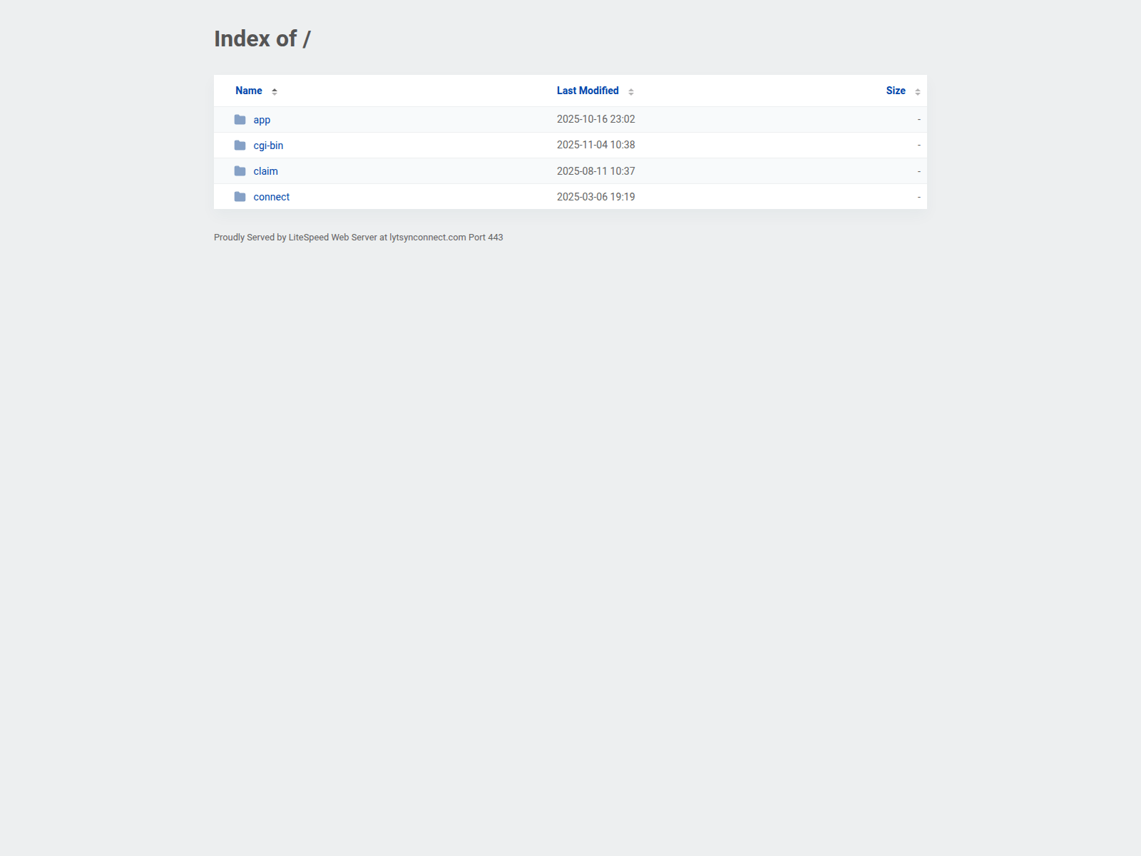 Screenshot of lytsynconnect.com