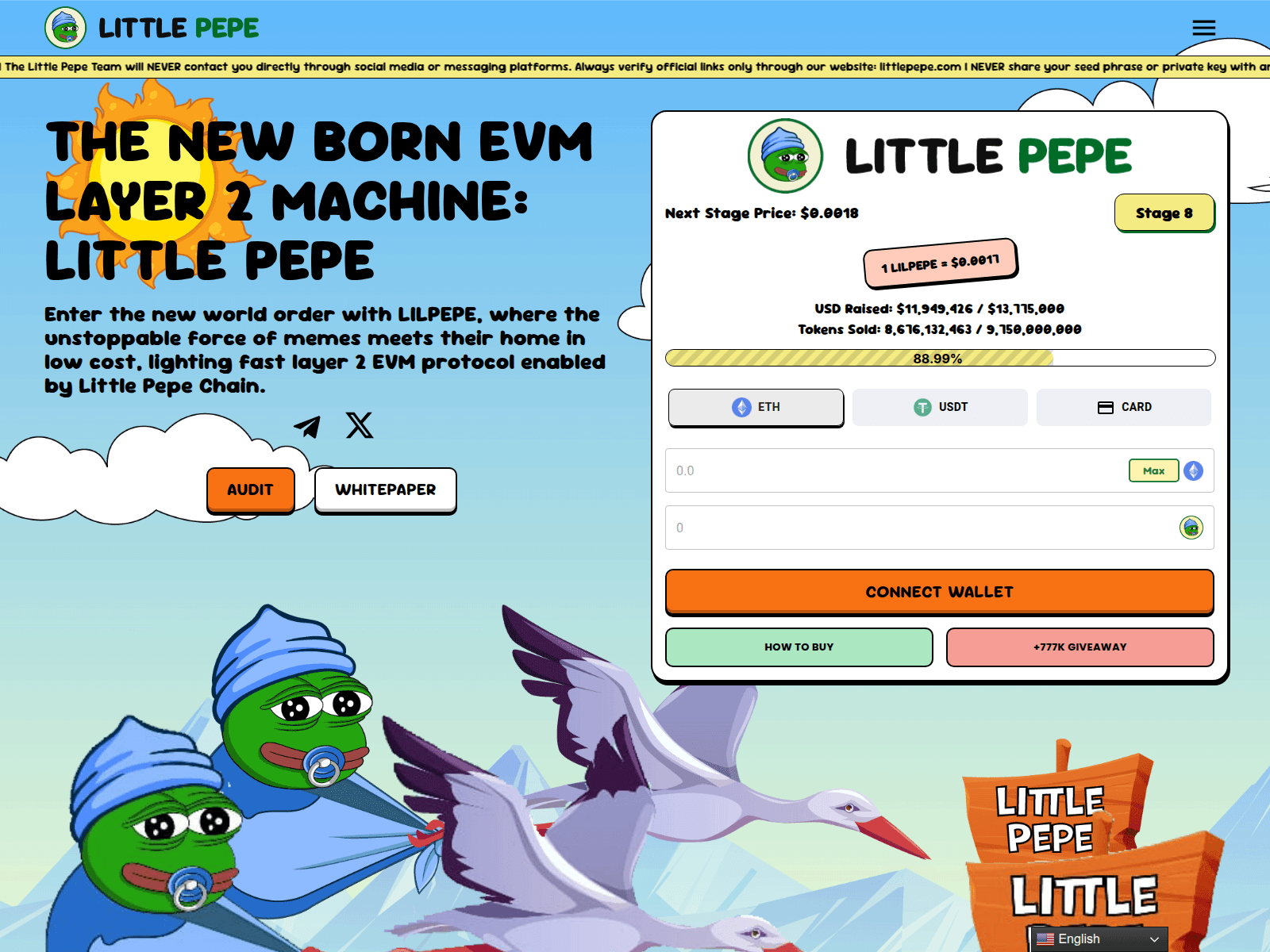 Screenshot of littlepepeclaims.live