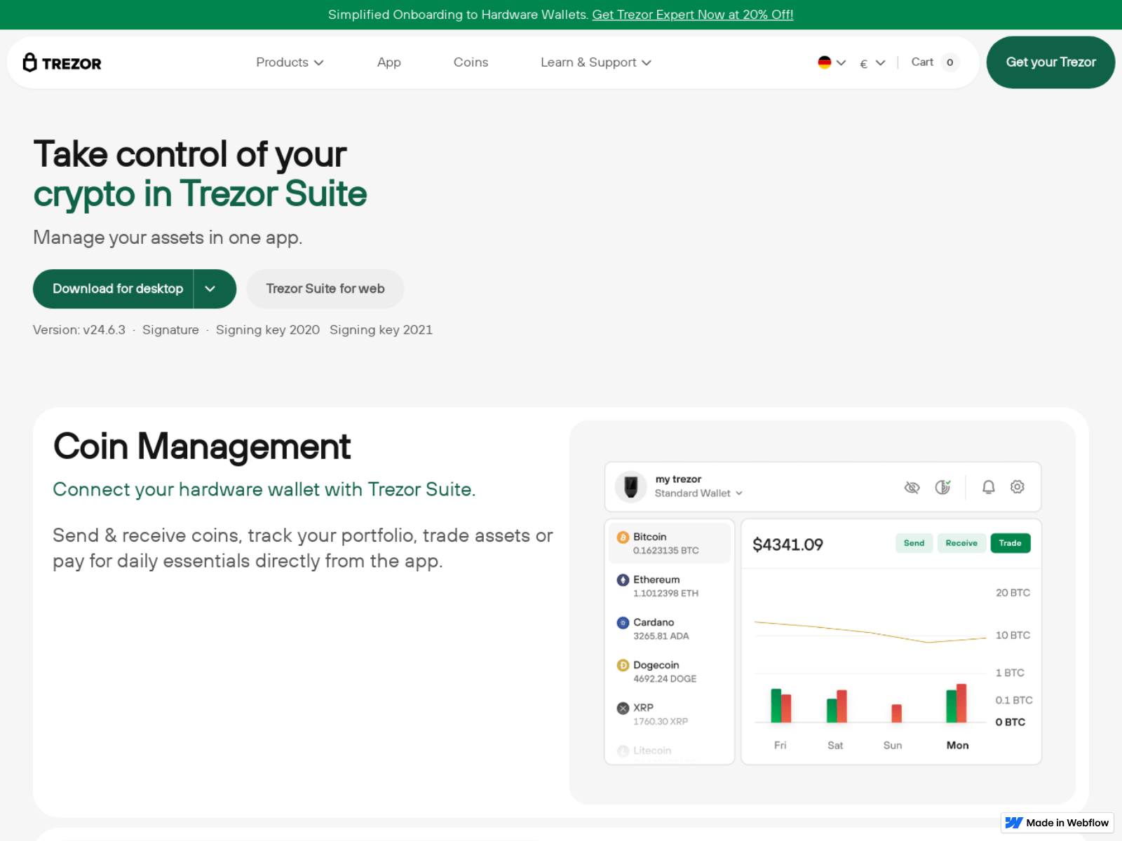 Screenshot of trezor-wallet-r-ss.webflow.io