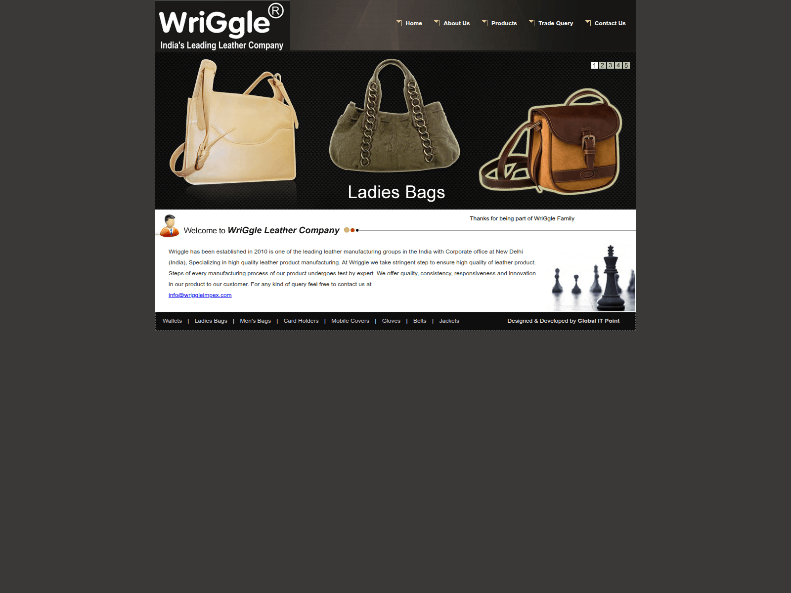 Screenshot of wriggleimpex.com