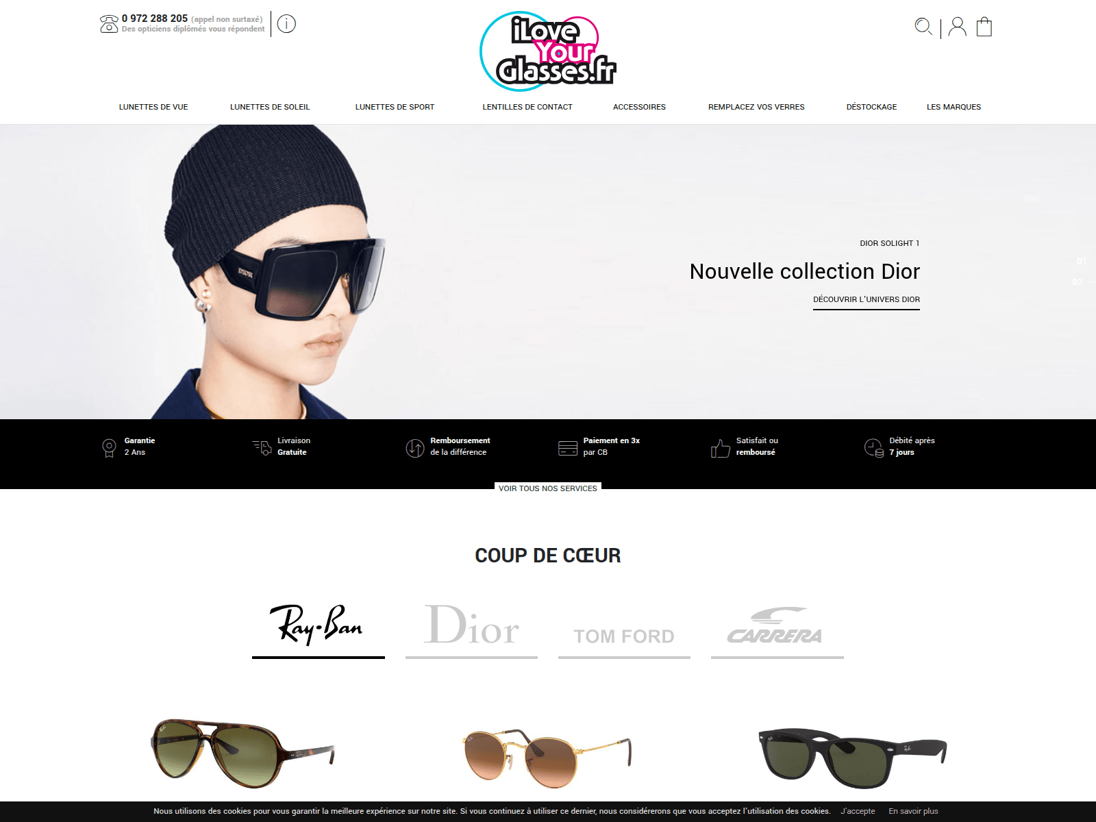 Screenshot of iloveyourglasses.com