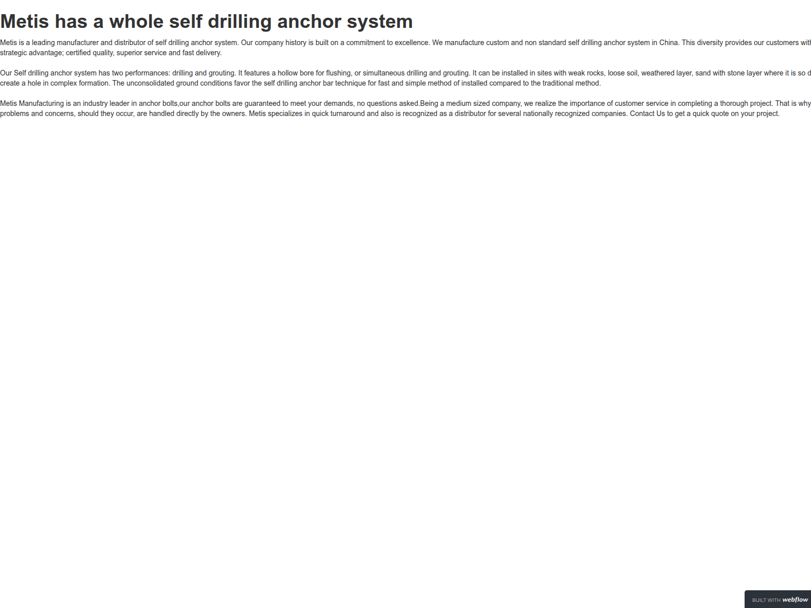 Screenshot of metis-blog.webflow.io