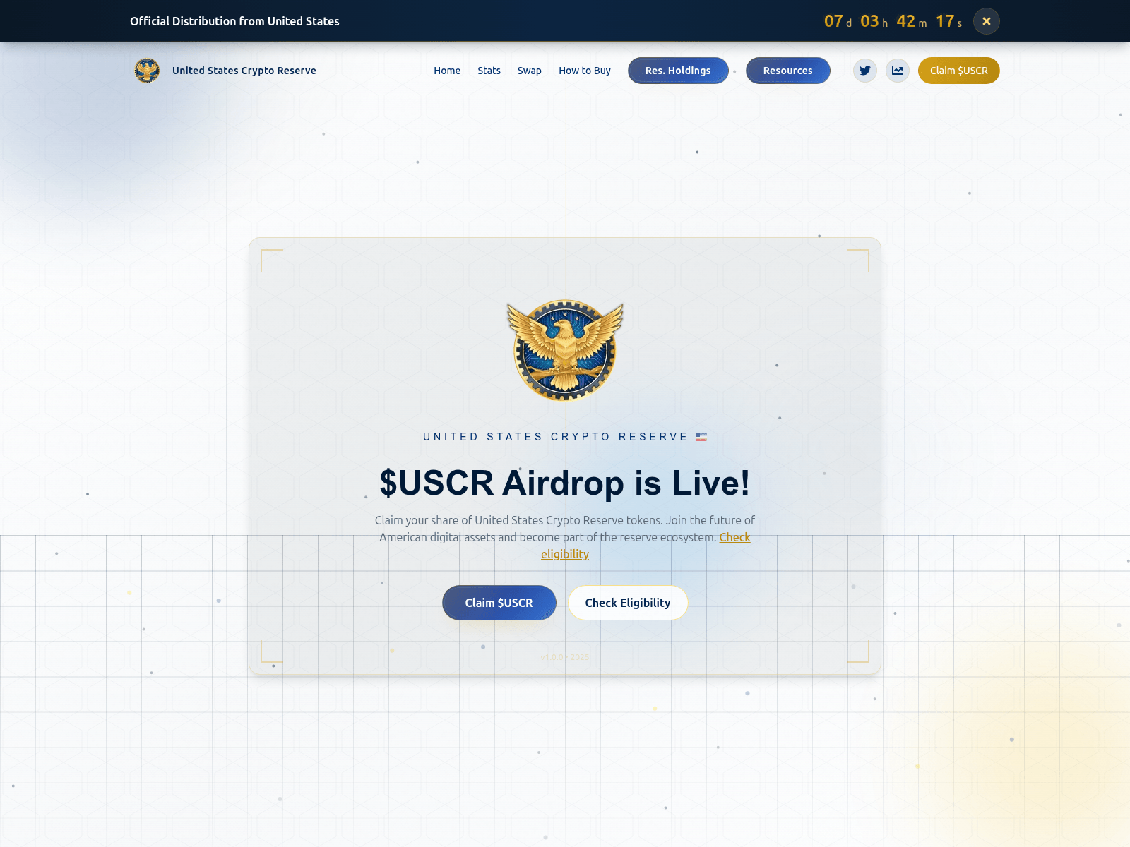 Screenshot of uscr-gov.org