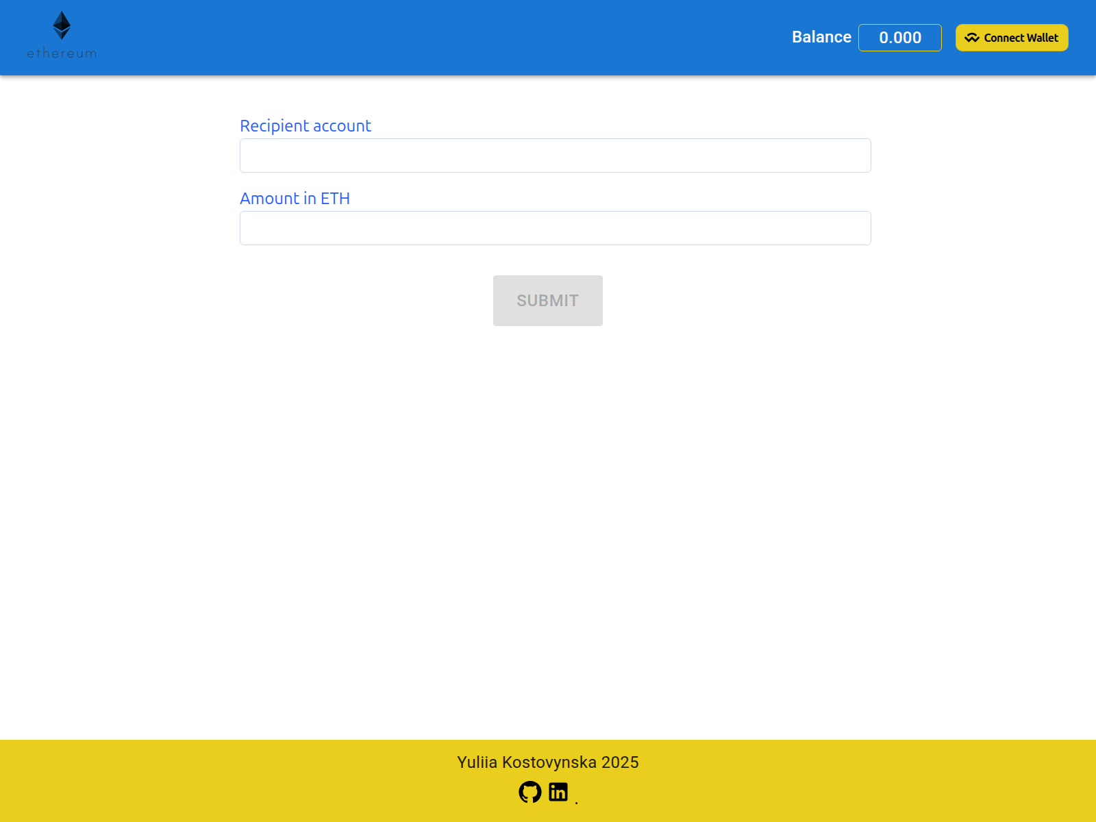 Screenshot of wallet-ethereum.vercel.app