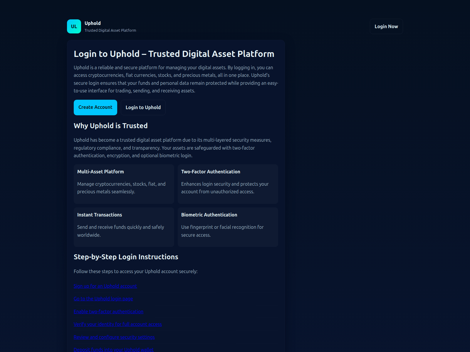 Screenshot of log-in-uphold.pages.dev