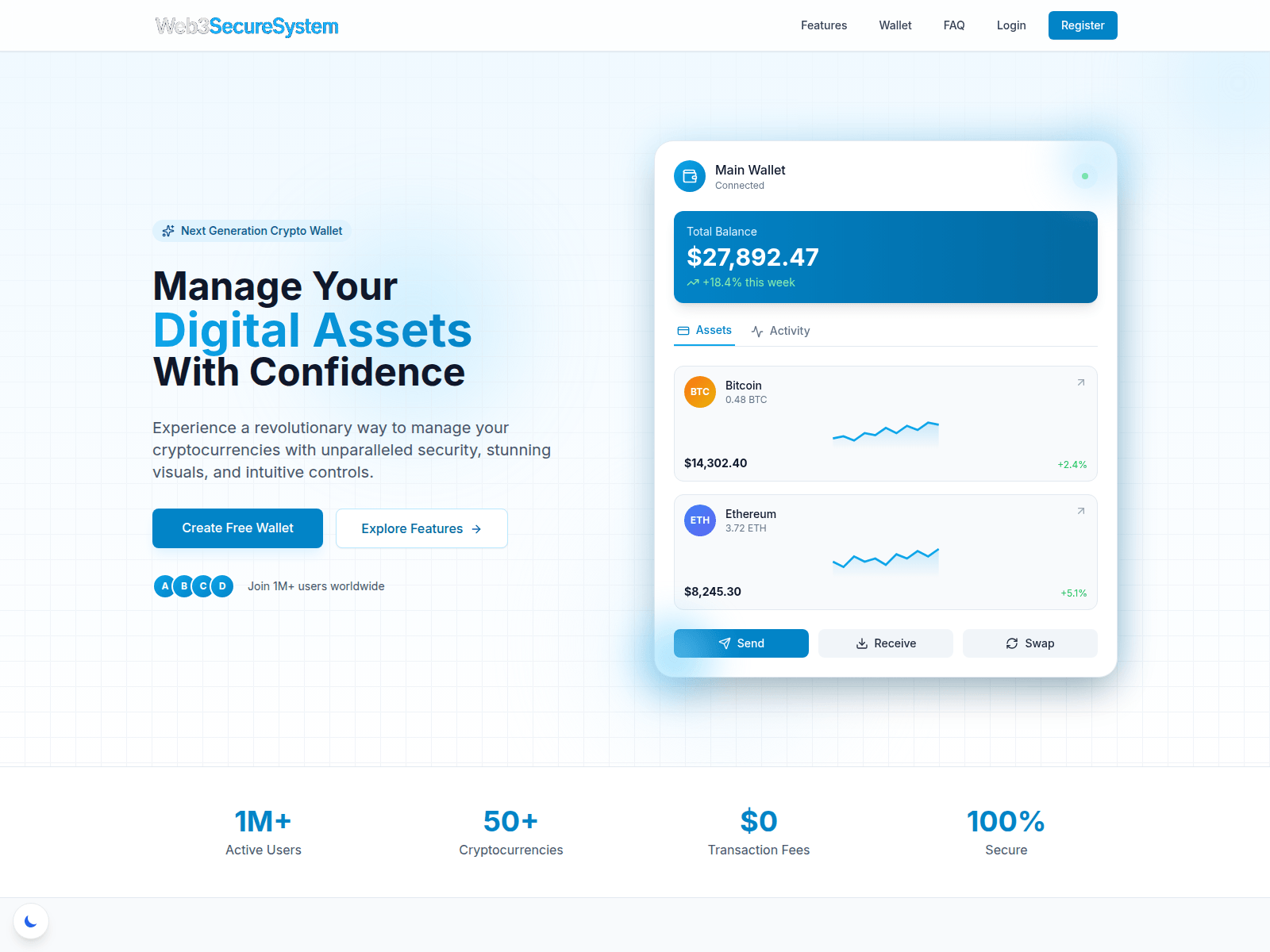 Screenshot of web3nexuscontract.com.web3securesystem.com