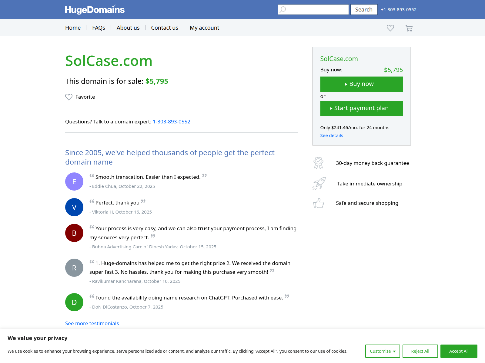 Screenshot of solcase.com