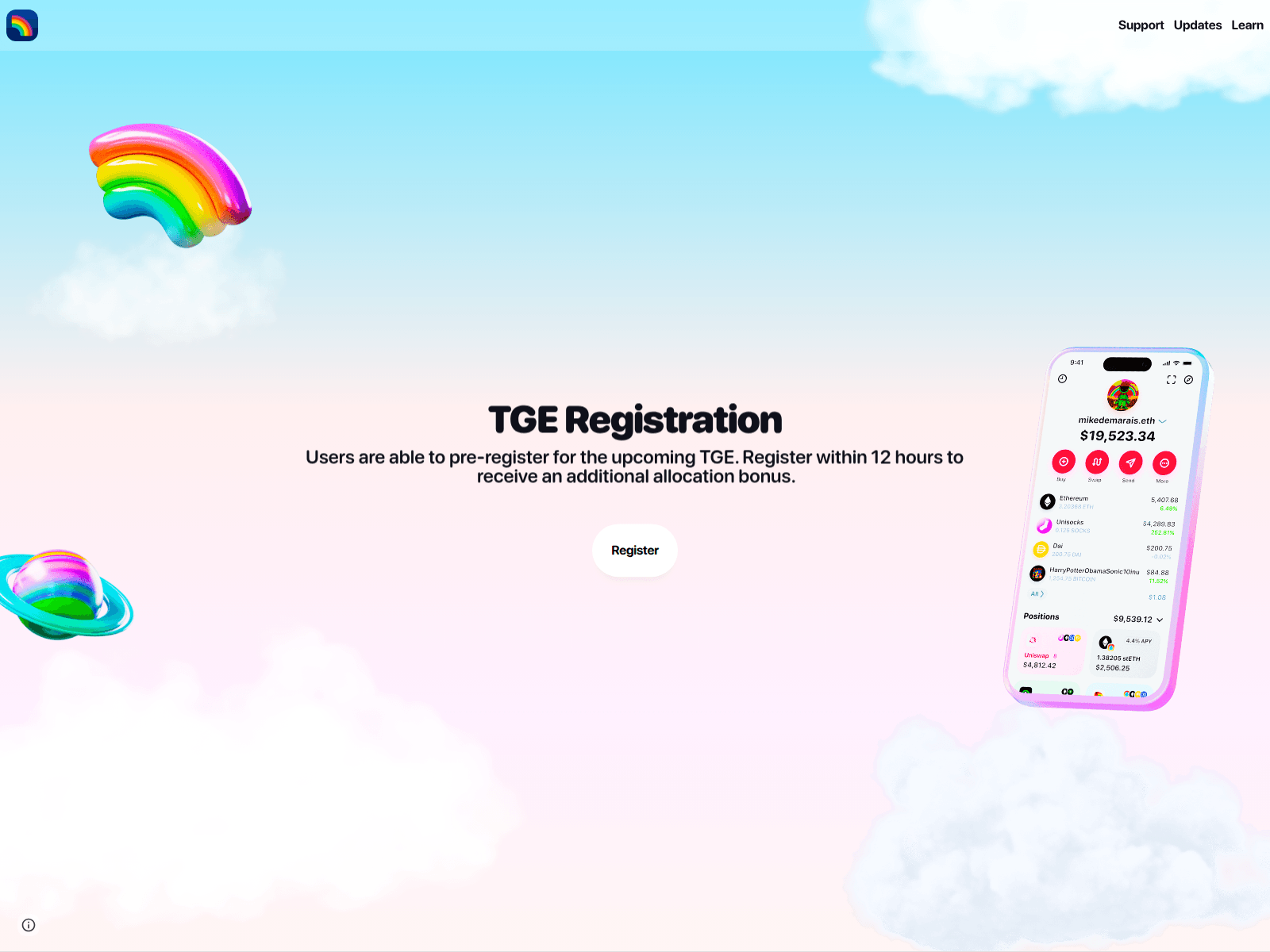 Screenshot of rainbow-tge.com