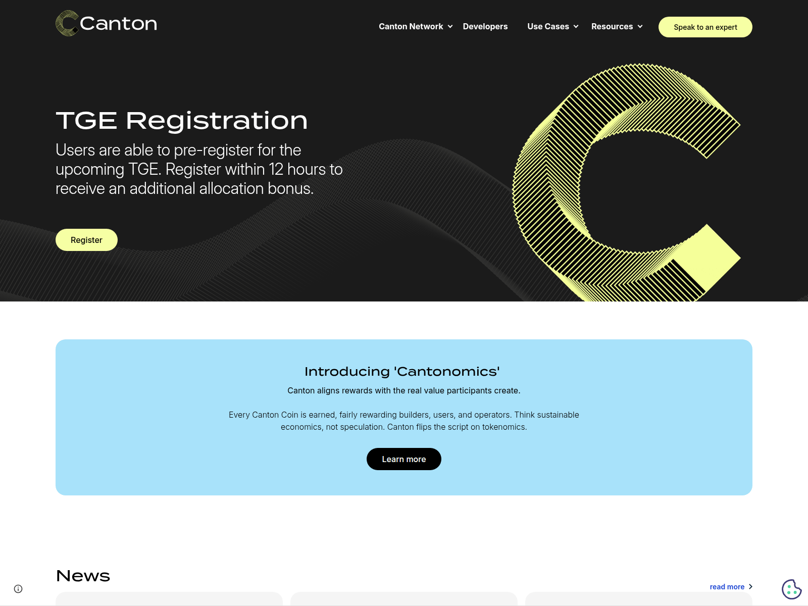 Screenshot of canton-tge.com