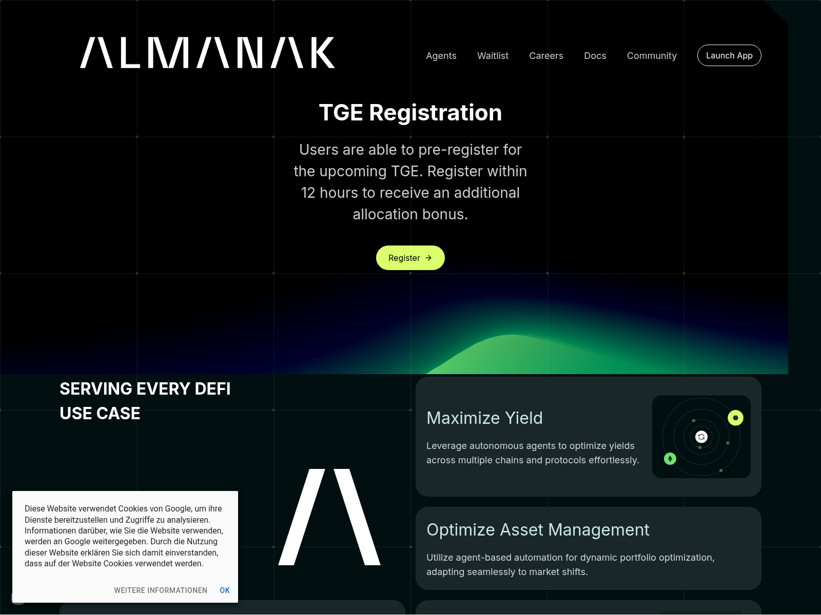 Screenshot of almanak-tge.com