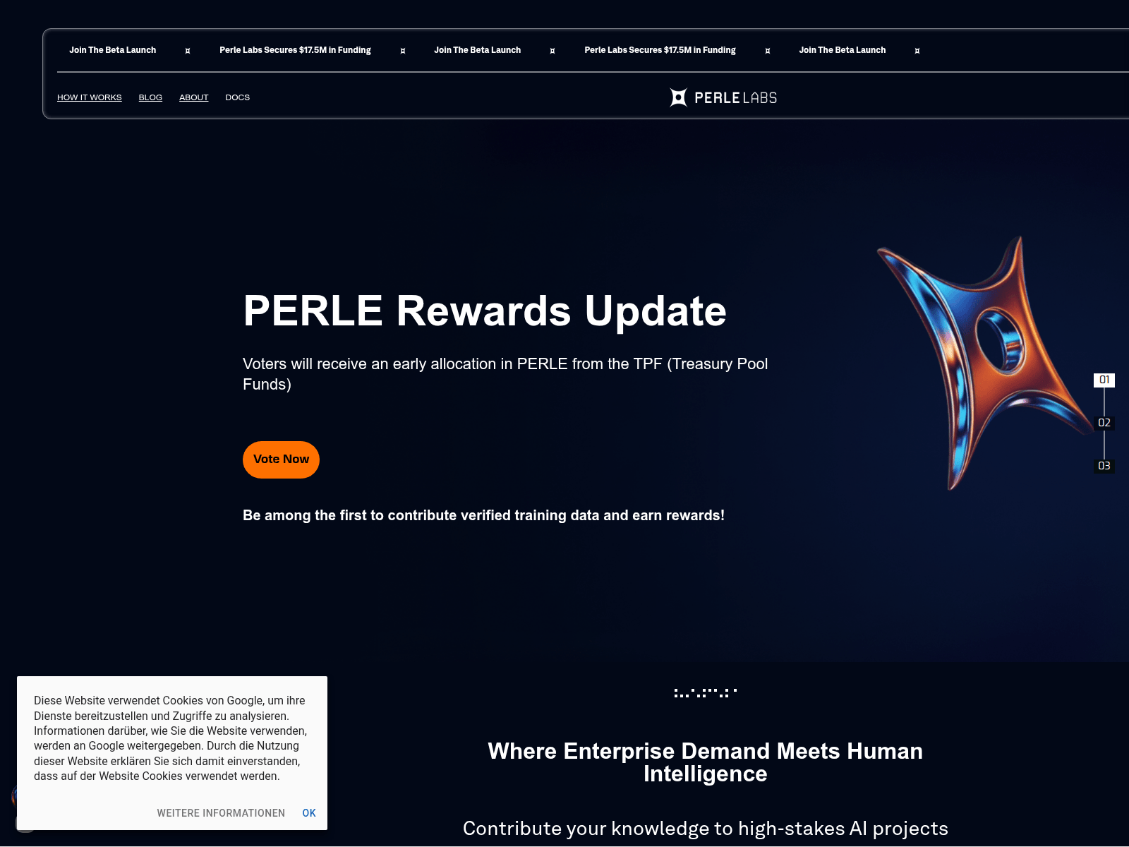 Screenshot of vote-perleslab.net