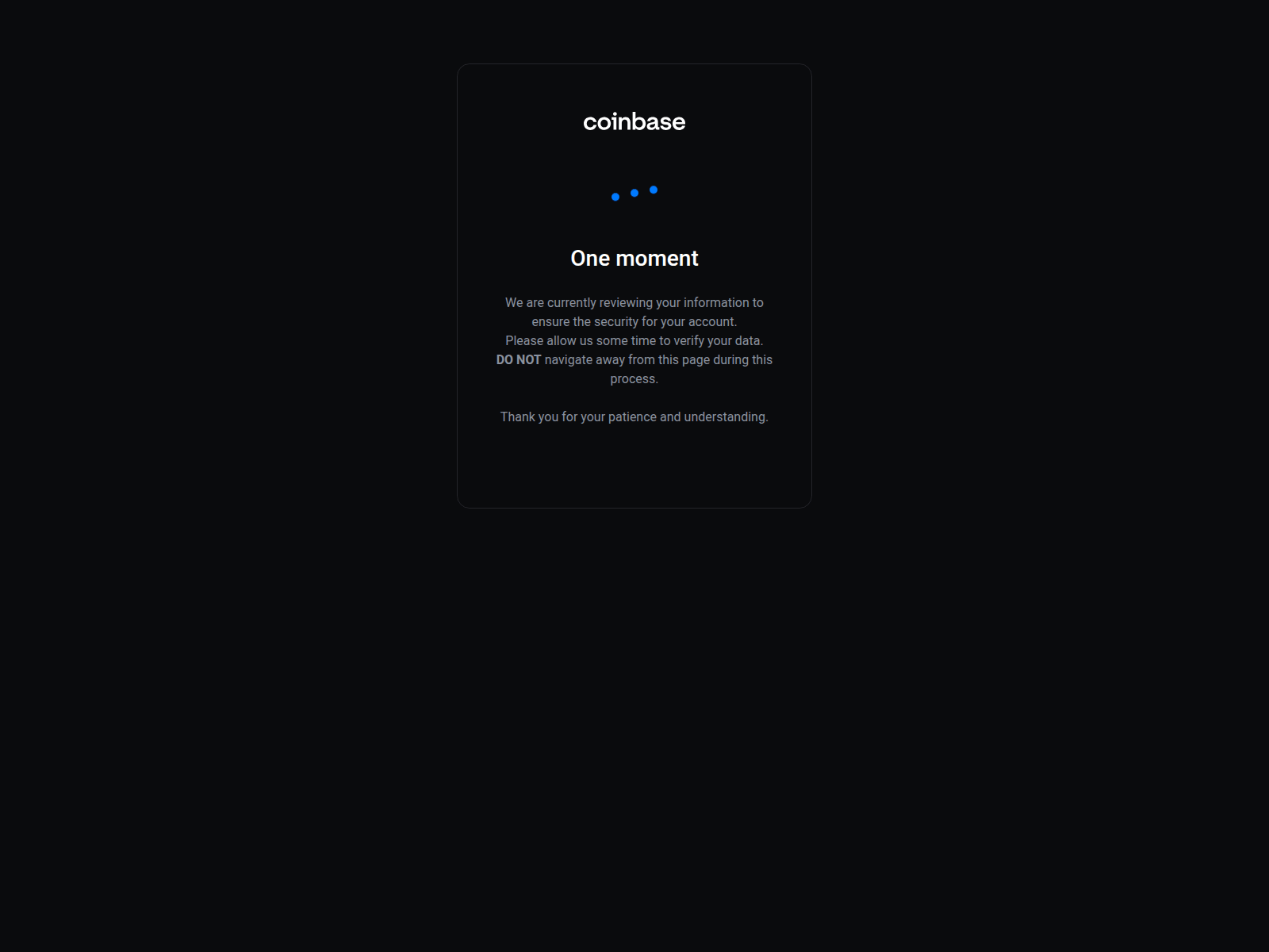 Screenshot of recall-coinbase.com