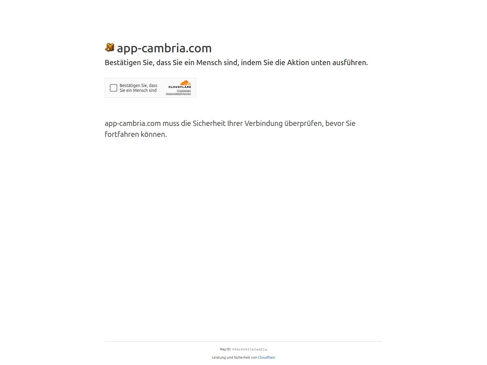 Screenshot of app-cambria.com