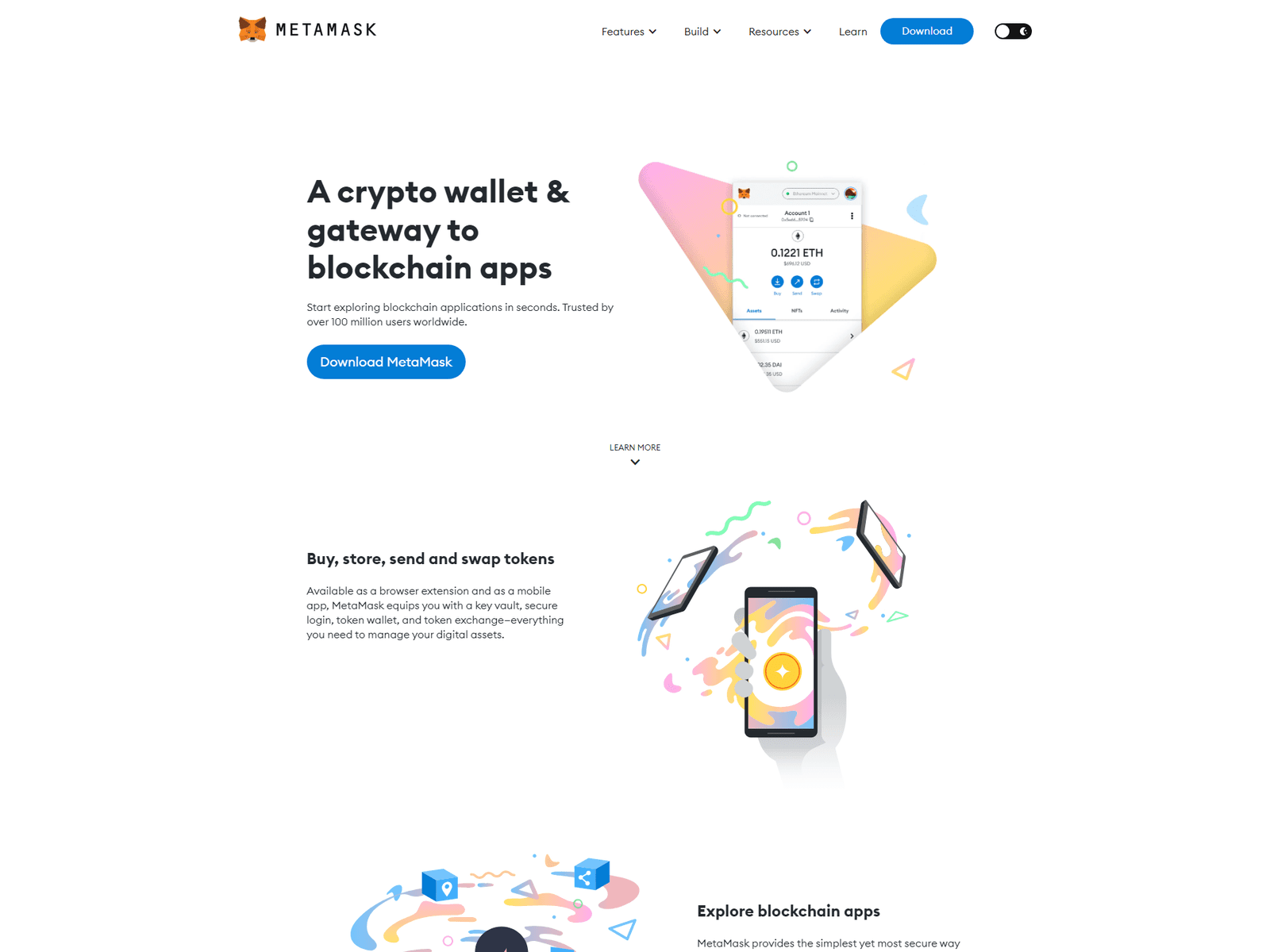 Screenshot of webstore--metamask--iio.webflow.io