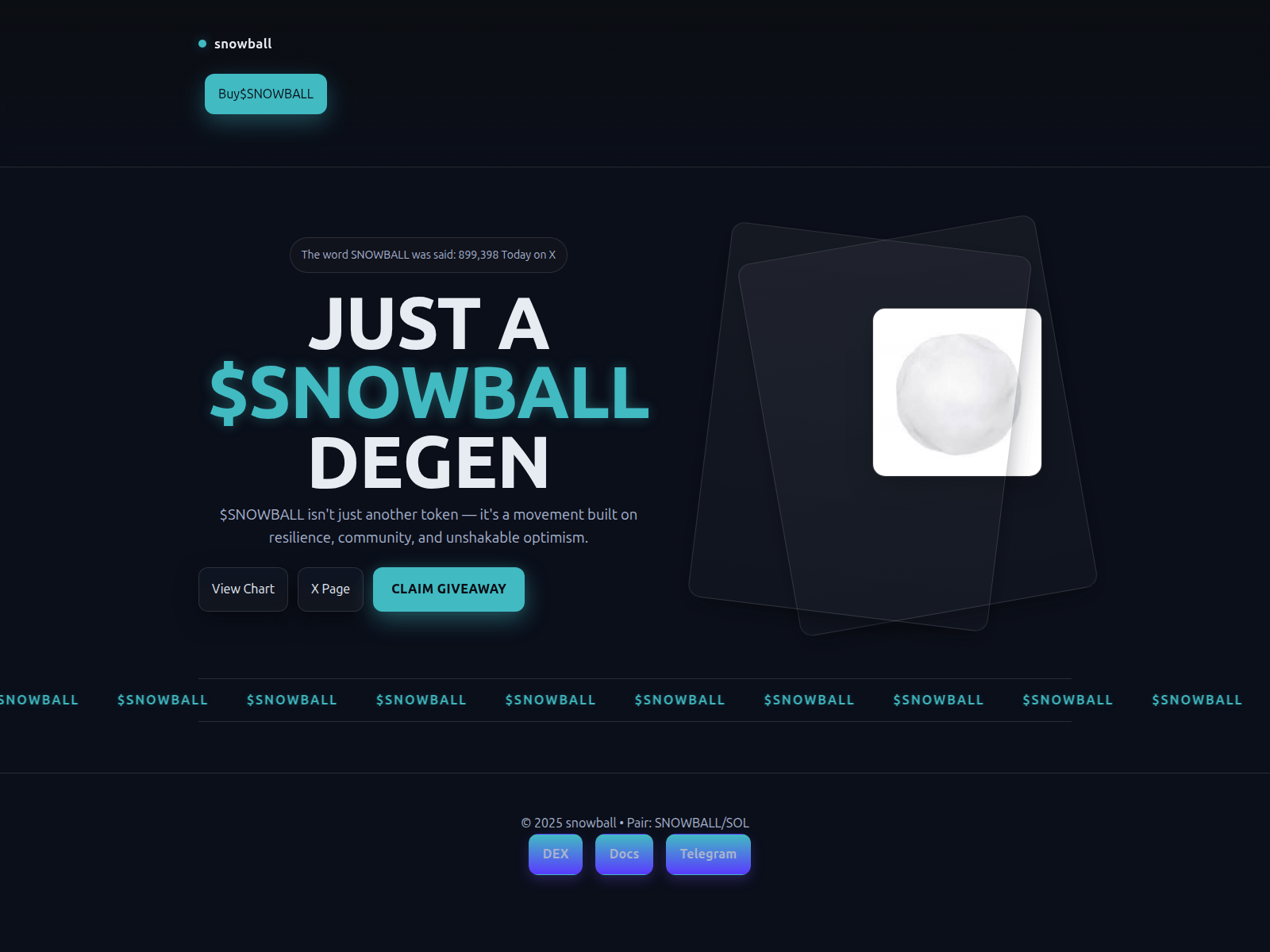 Screenshot of snowball.meme-list.net